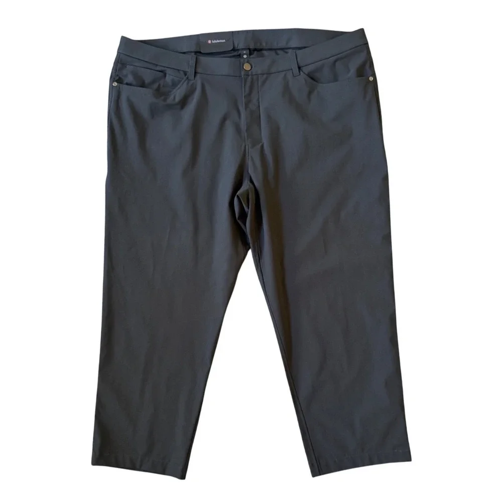 NWT Lululemon ABC Pant Classic Fit Warpstreme Obsidian Dark Grey 46 x 27 LM5A01S